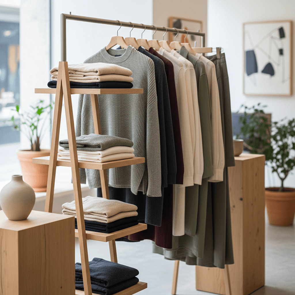 Cargo pants and jacket rack